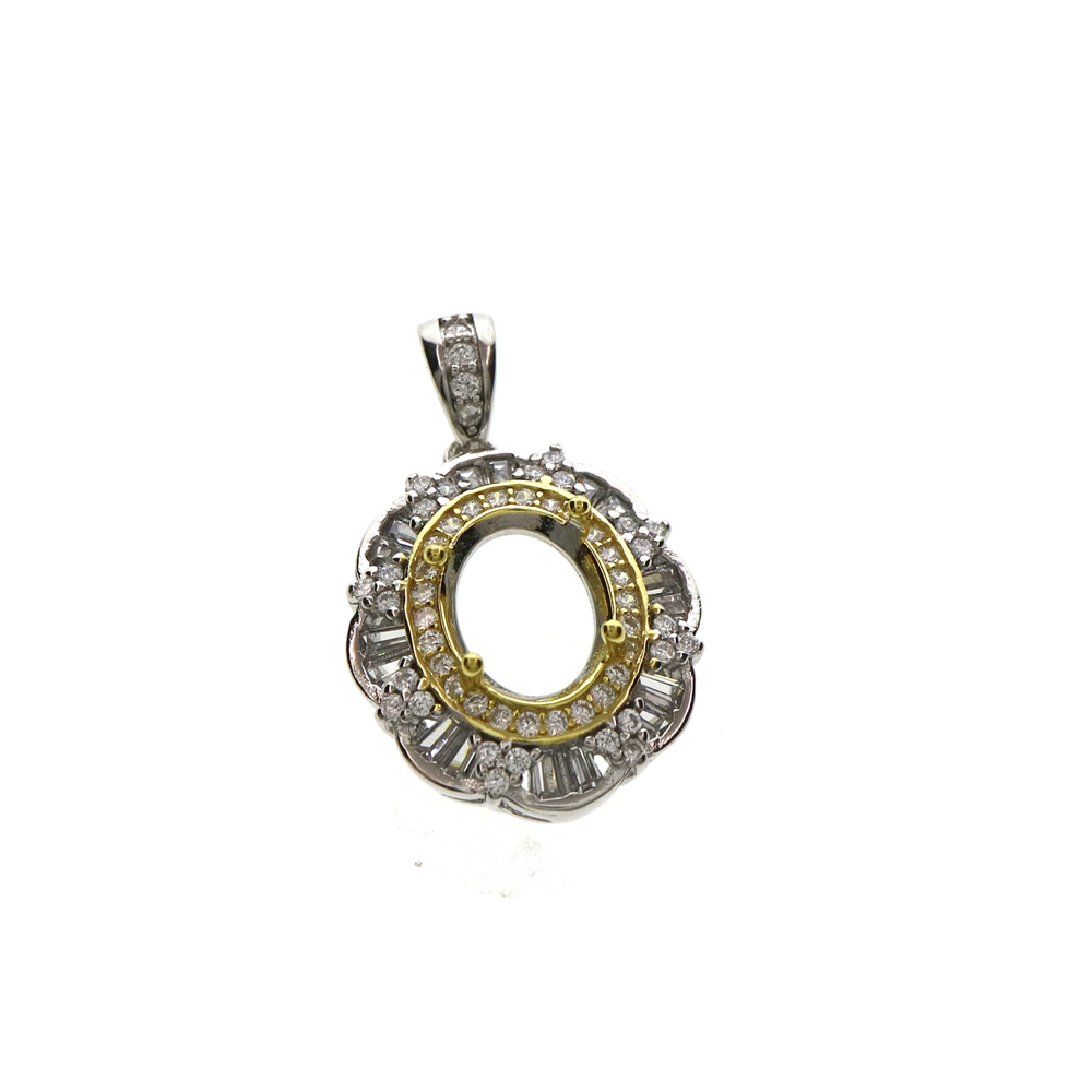 Çoklu boyut Oval çerçeve altın - Bezels Set Pendant incelemesi ve fiyatı